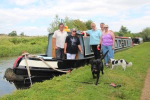 Conversations start with boaters socialising!